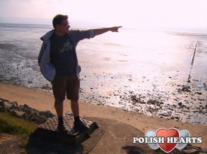 WEST KIRKBY  (podczas odpływu) i Ja niczym Ikar brak tylko skrzydeł hehe a szkoda...