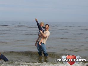 Ja z Lidką, c&oacute;rką starszego brata. Kąty Rybackie-03.05.2010.
